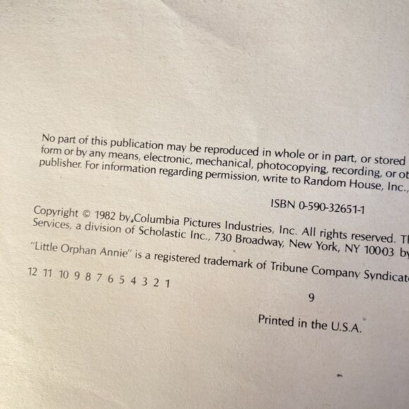 Annie The Storybook Based on the Movie Paperback 1982 Amy Ehrich - Picture 5 of 9